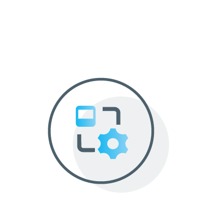 Icon representing easy to manage and operate